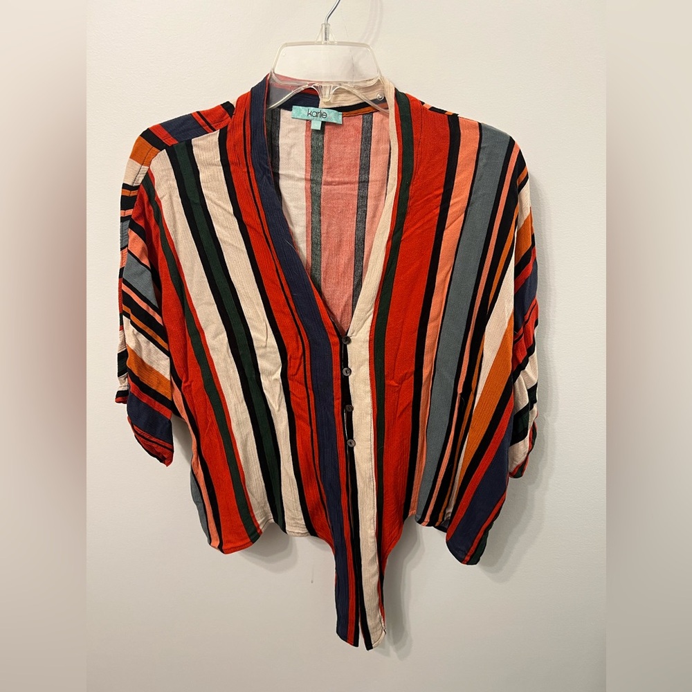 L Kelsie tie-front blouse